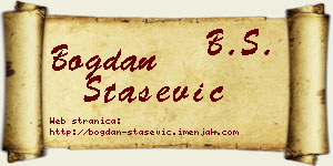 Bogdan Stašević vizit kartica